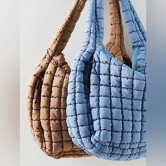 1 LEFT ✨NEW Free People FP Movement Quilted Carryall In Desert Sands - Picture 3 of 11